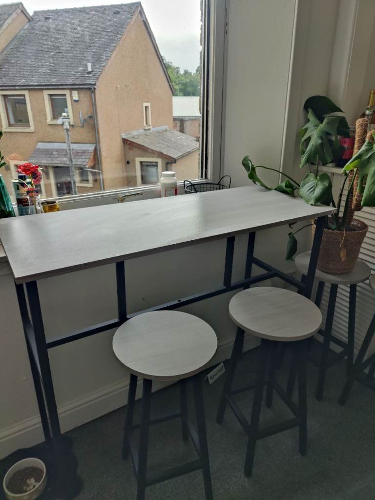 Bar tables and stools