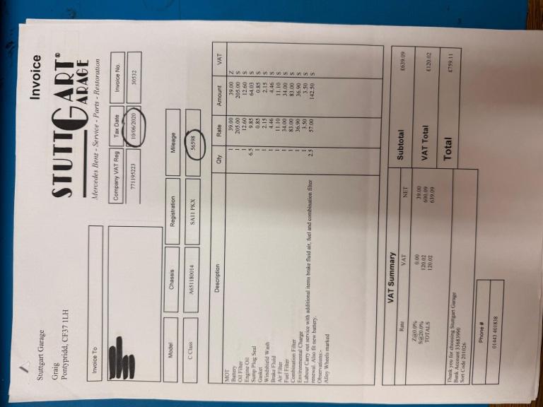 2011 Mercedes-Benz C Class C220 CDI BlueEFFICIENCY Sport 4dr Auto SALOON DIESEL Automatic