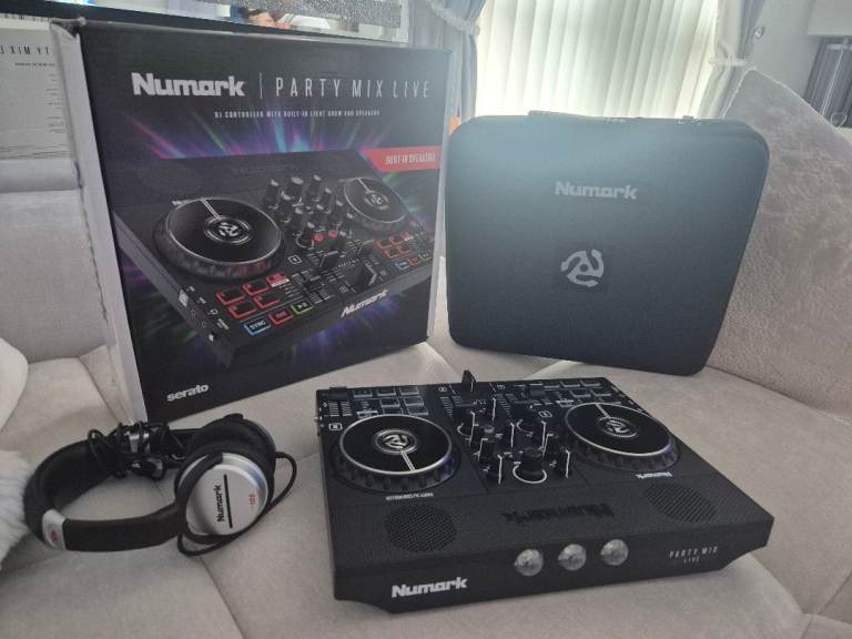 Numark Party Mix Live DJ Controller with Headphones & Case