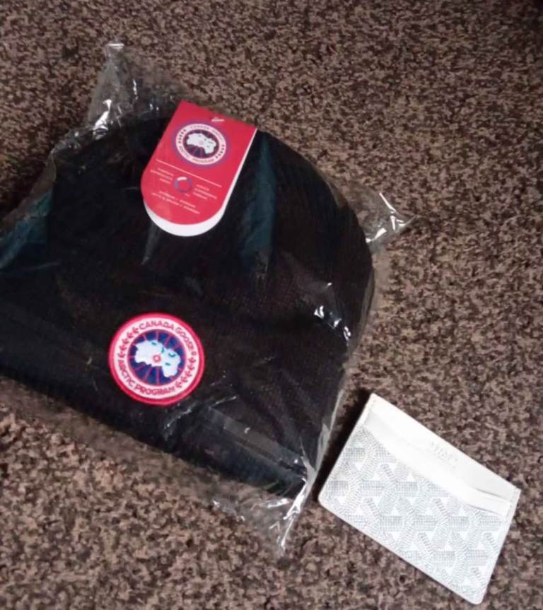 Canada Goose Black Beanie Hat+goyard