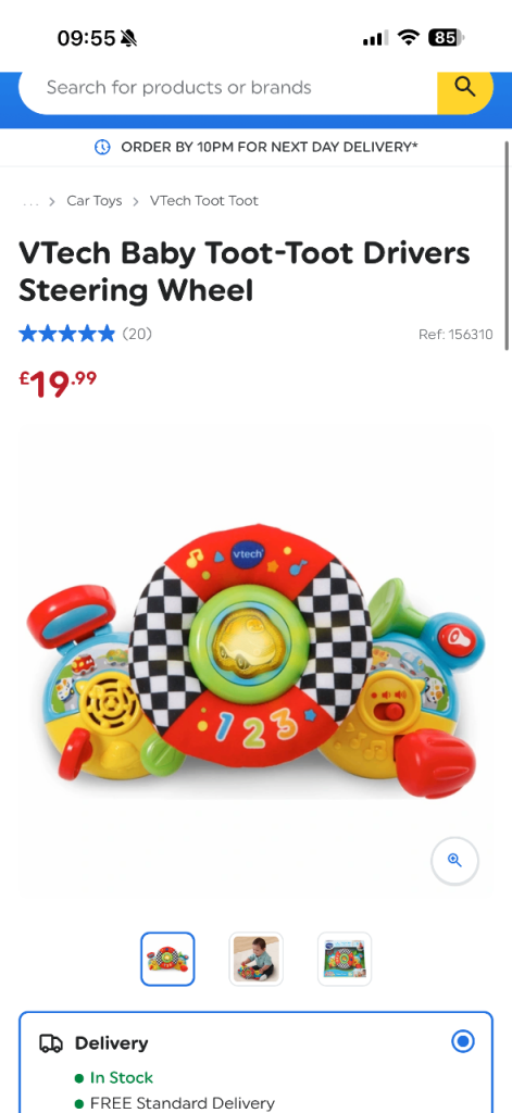 VTech Baby Toot-Toot Drivers Steering Wheel