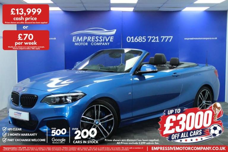 2019 69 BMW 2 SERIES 1.5 218I GPF M SPORT CONVERTIBLE 2DR PETROL MANUAL EURO 6 (