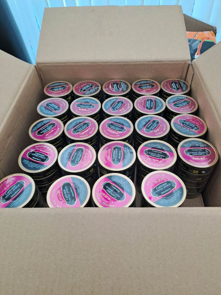 125 pots of yezzi caffeine energy pouches