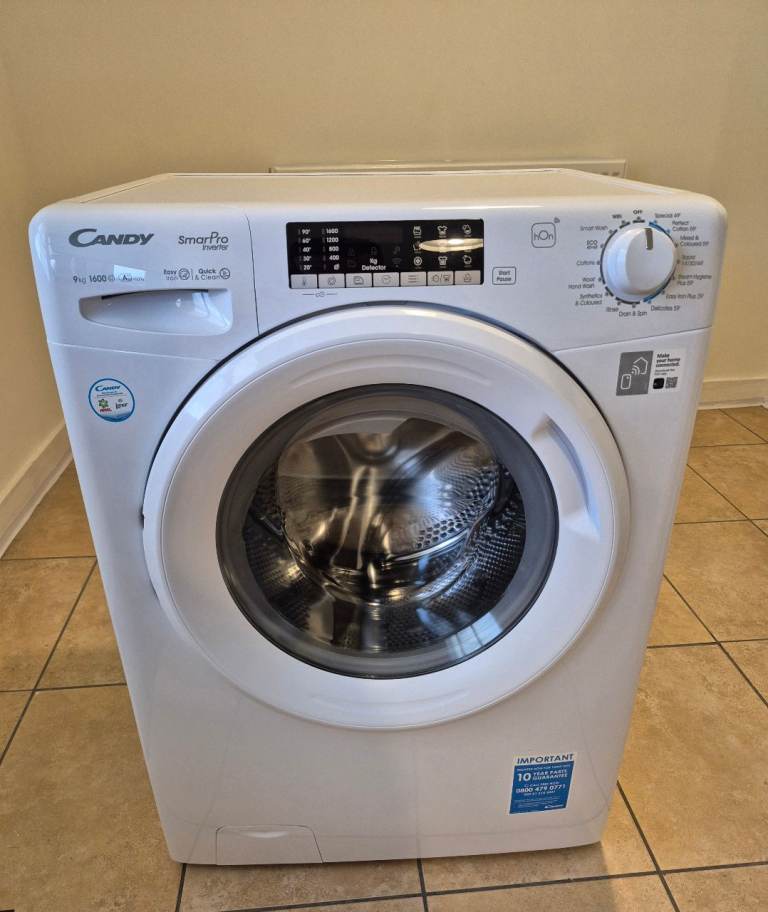 9KG Candy Smart Pro CSO696TWM6-80 WiFi Washing Machine with 1600 rpm - White - A Rated £170