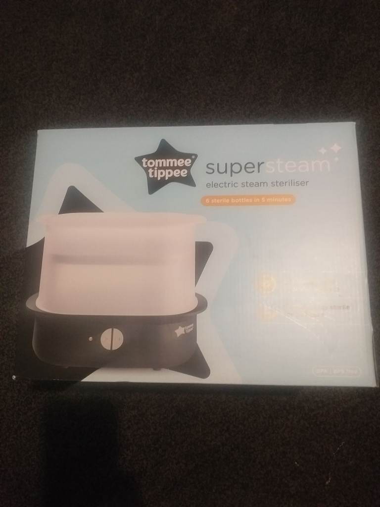 SuperSteamBRAND NEW IN BOX NEVER OPENED Tommee Tippee electric steriliser BRAND NEW black