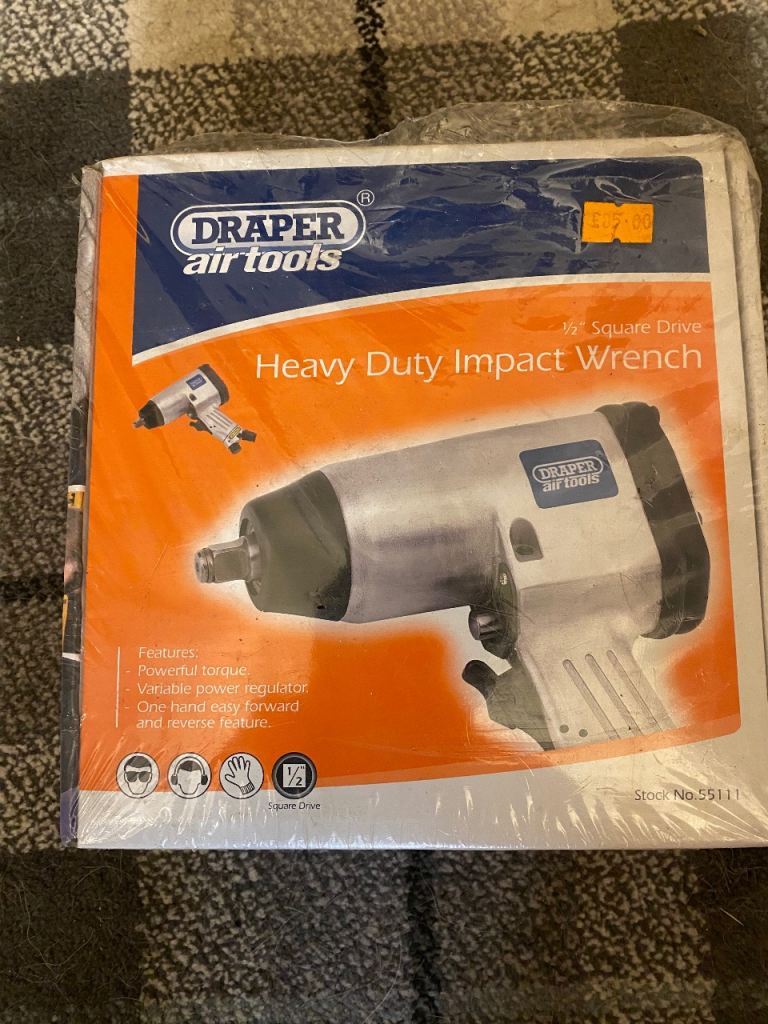 Draper Air Tools Heavy Duty Impact Wrench – New