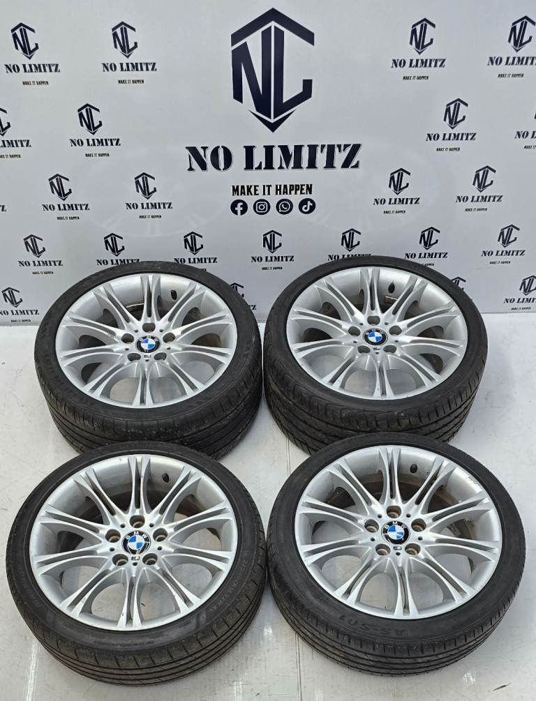 GENUINE BMW 18" 135m MV2 E36 E46 E60 E61 E90 3 SERIES ALLOY WHEELS- TYRES 5x120