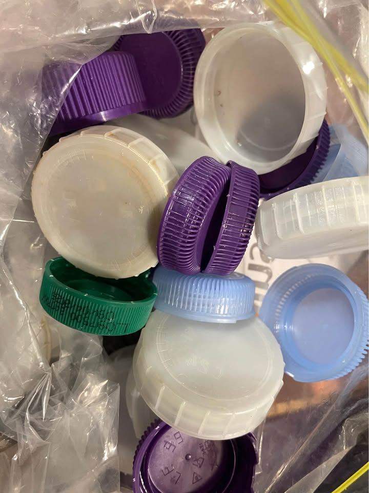 Approx 250 Used Plastic Bottle Tops/Lids  