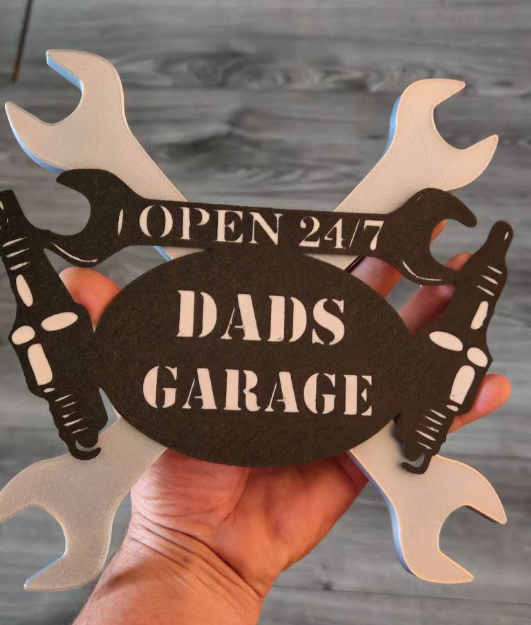 3D Printed Dad's Garage Sign 