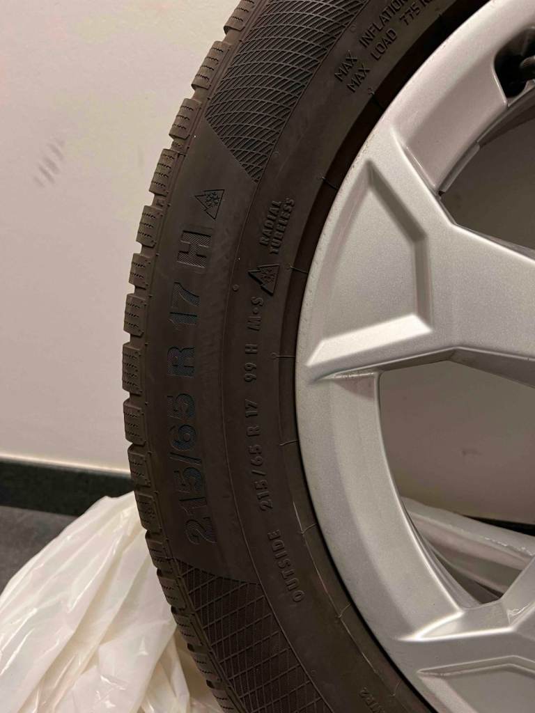 Original Audi Q3 winter complete wheels 83A073227A 8Z8 215/65 R17 99H