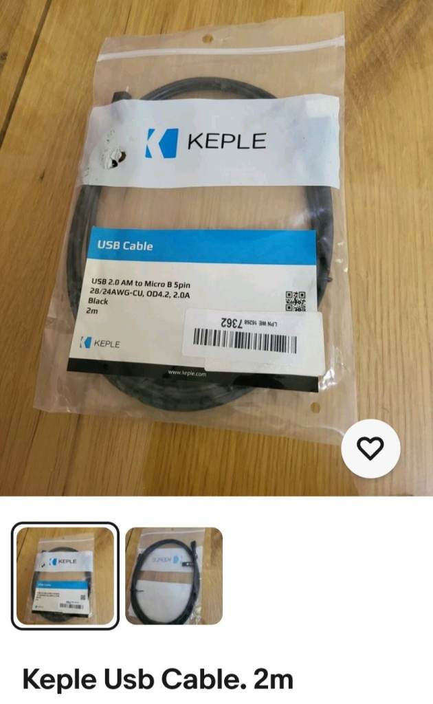 Keple Usb Cable. 2m