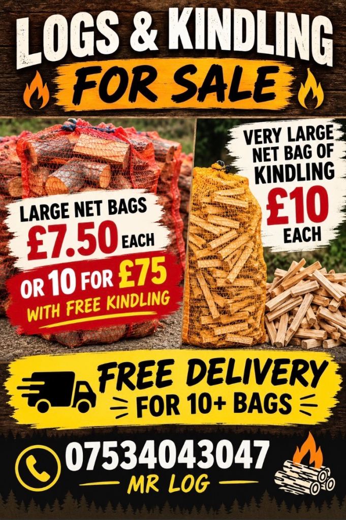 Logs and Kindling for Sale – Large Net Bags
