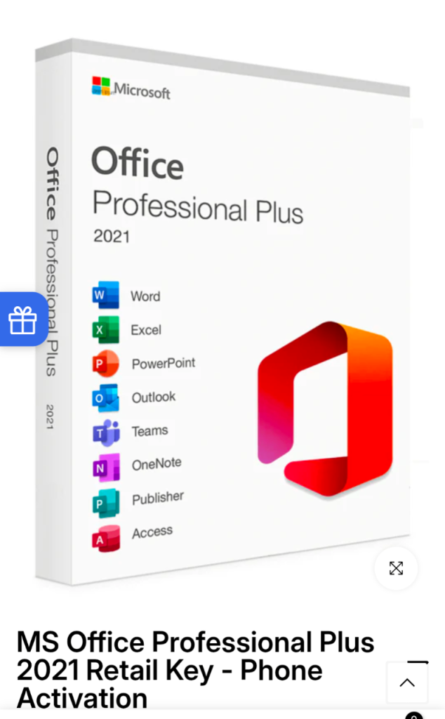 MS Office Professional Plus 2021 Retail Key - Phone Activation