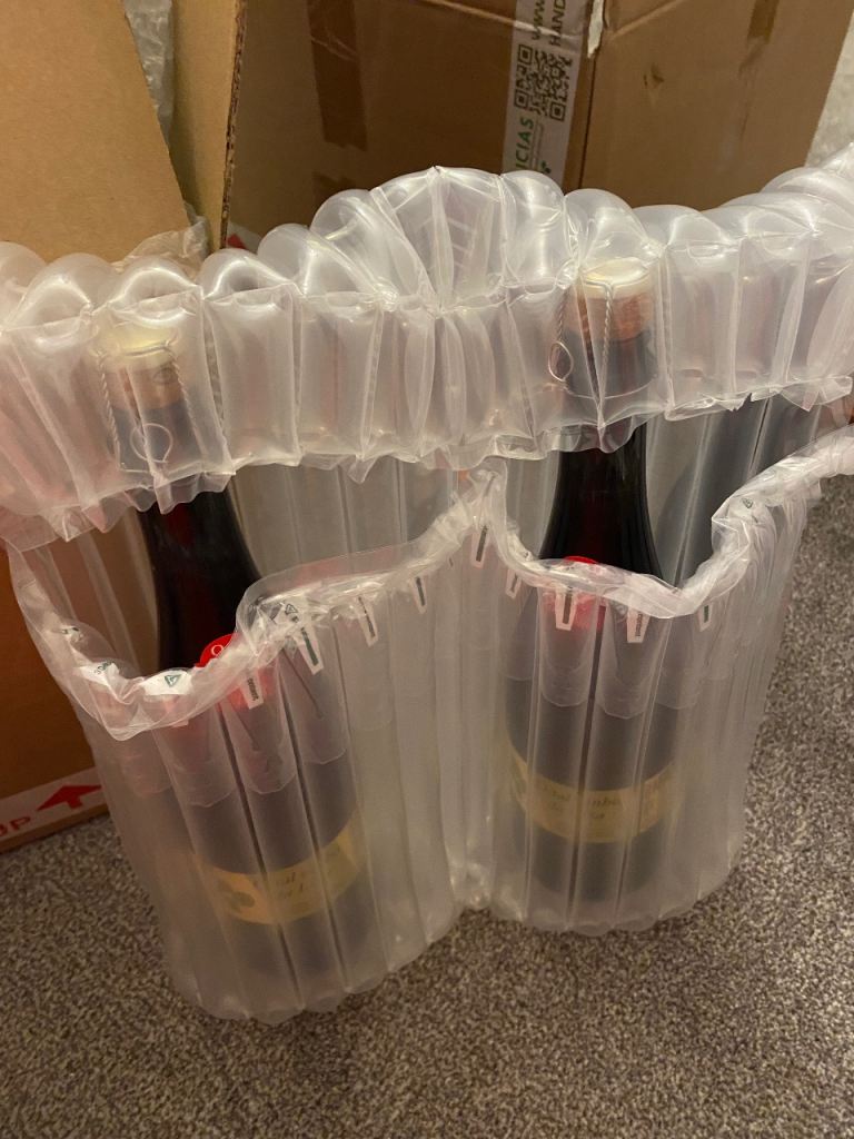 Air Bubble Bottle Protectors + bubble wrap & Packing Boxes