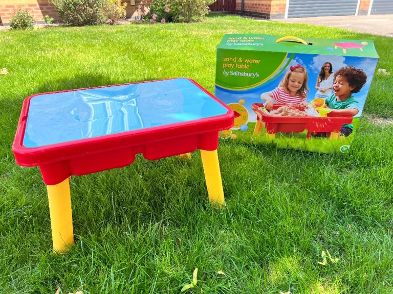 Sand and Water Play Table with box plus Garden Tools