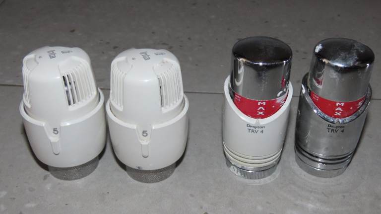 Drayton TRV4 Inta Thermostatic Radiator Valve Heads Replacement Spare Parts Used Heating Job Lot IG3