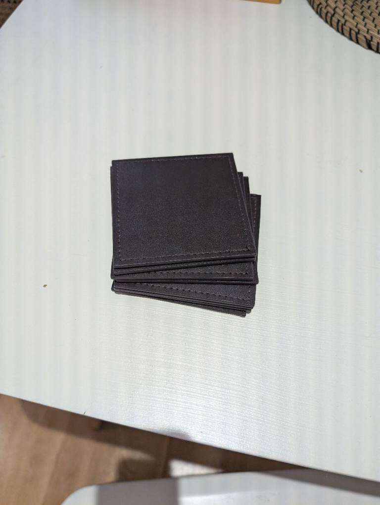 Leather coasters x8 