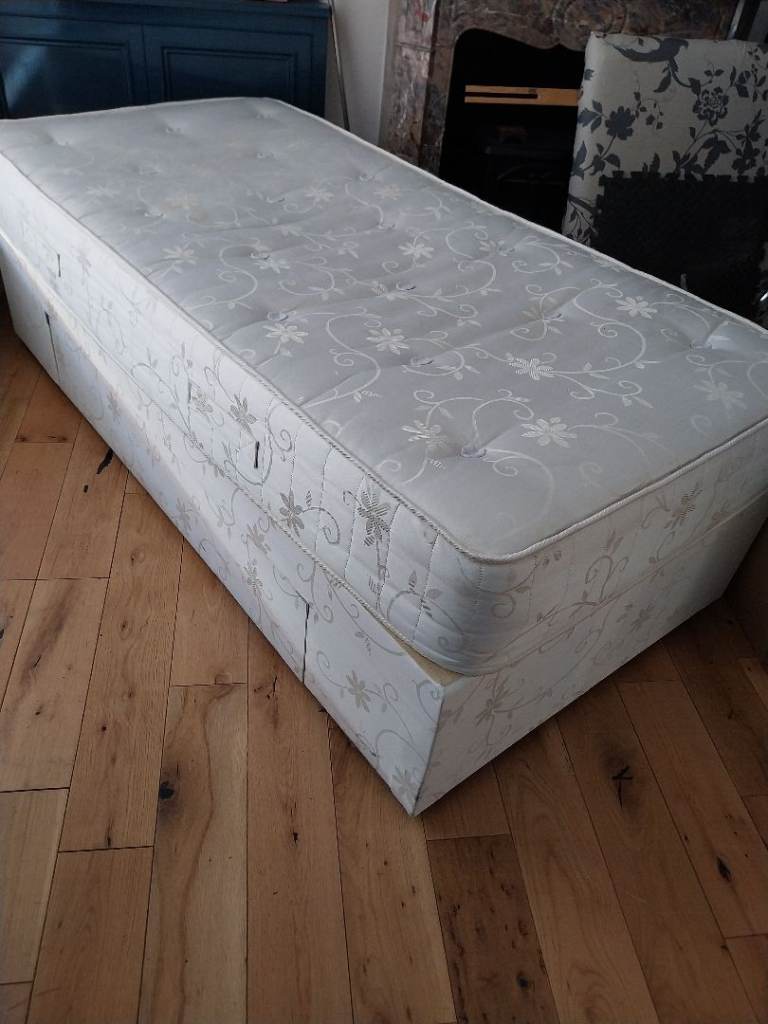 single bed and mattress