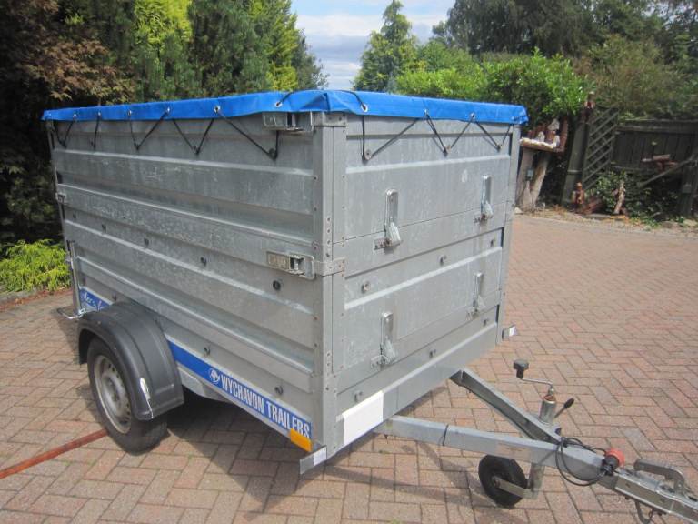 Wychavon 7x4 extended height trailer,Spare wheel,Jockey wheel,Steady props,Flat cover.