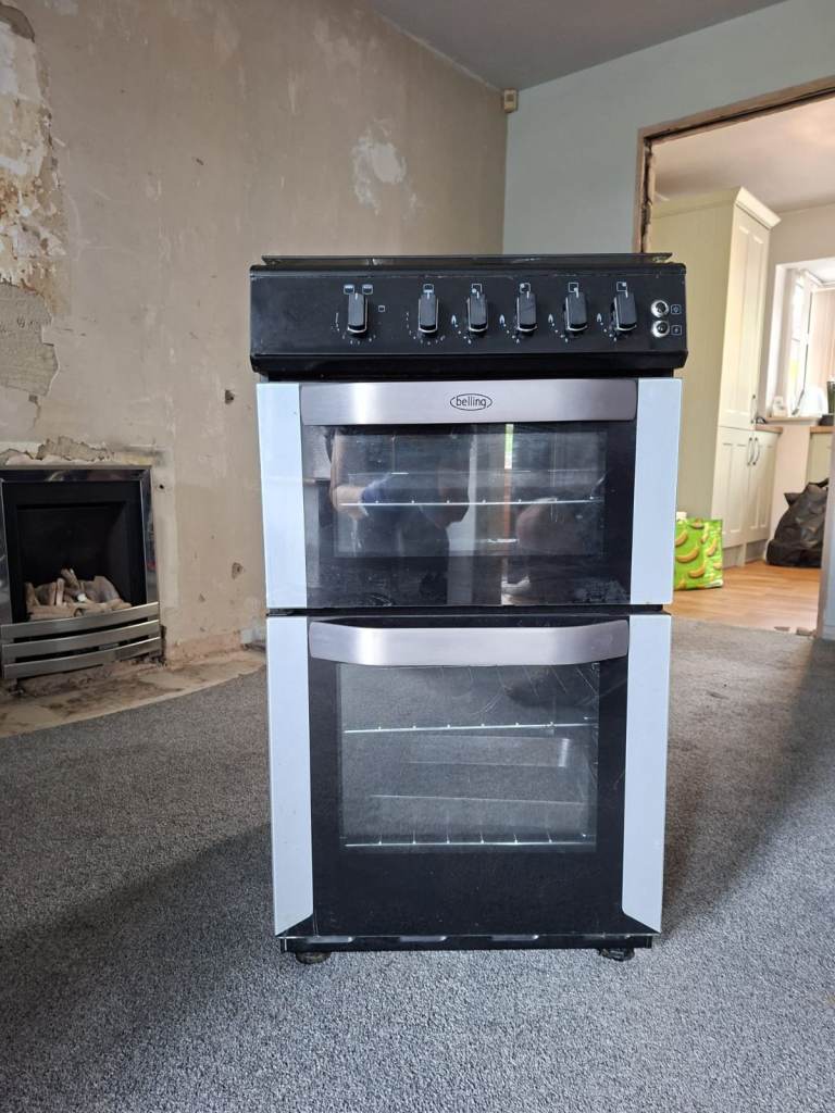 Belling Freestanding Double Oven Cooker with Gas Hob - Good Condition