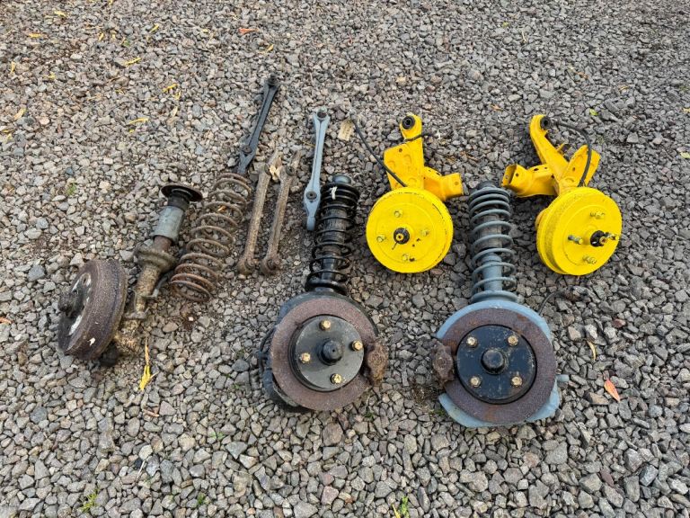 Classic VW Beetle Front and Rear Suspension Components. MacPherson Strut.