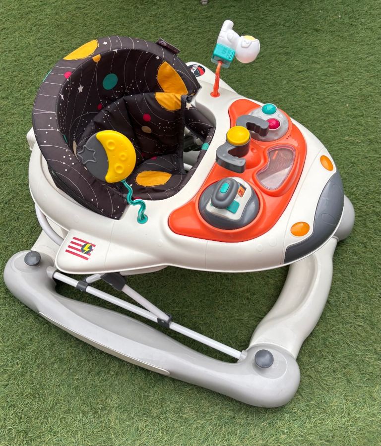 MyChild Space Shuttle 3-in-1 Baby Walker and Rocker in Cosmic Grey
