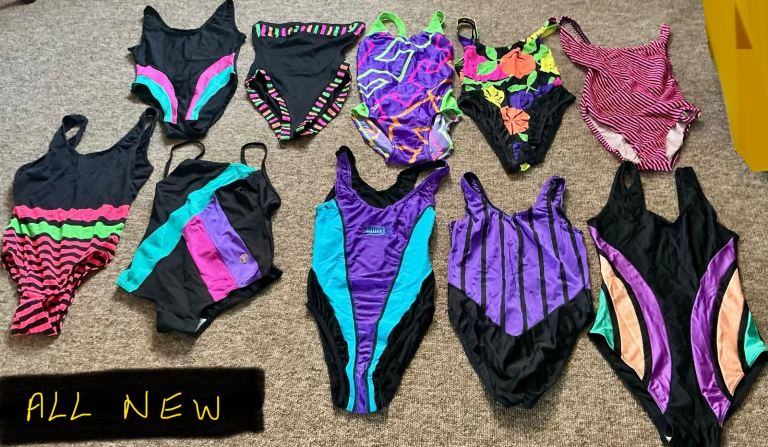 NEW swimwear or ideal leotard, gym, dance etc. £1 EACH !! Sizes 10 and 12. Lovely colours !
