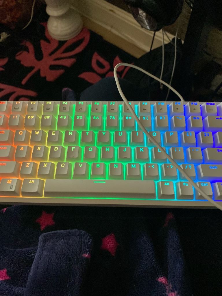 Royal Kludge RK84 Mechanical Keyboard - White, RGB Backlit, As Good As New