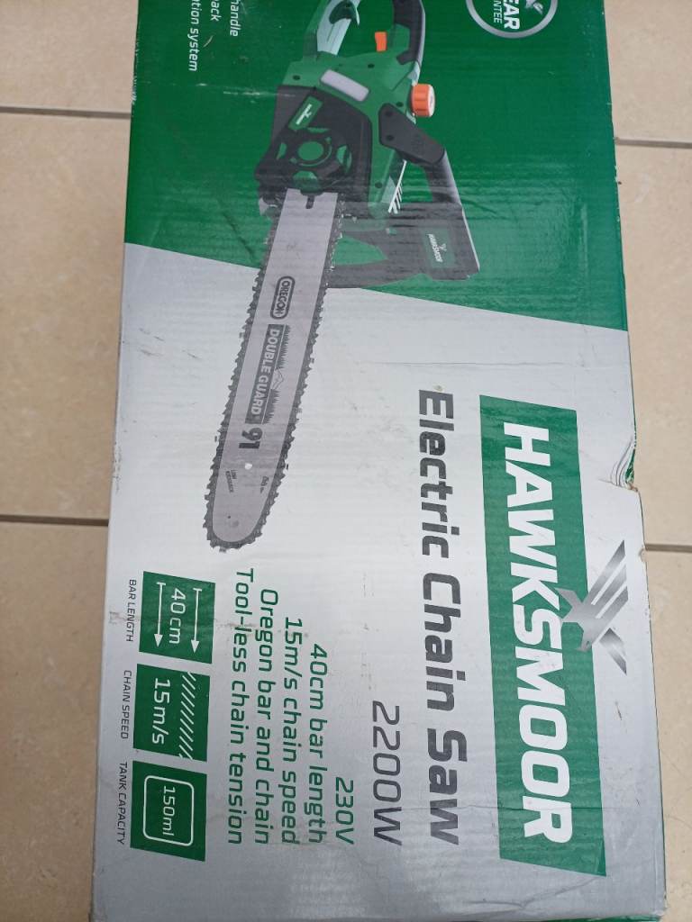 HAWKSMOOR Electric Chain Saw 2200W – New in Box