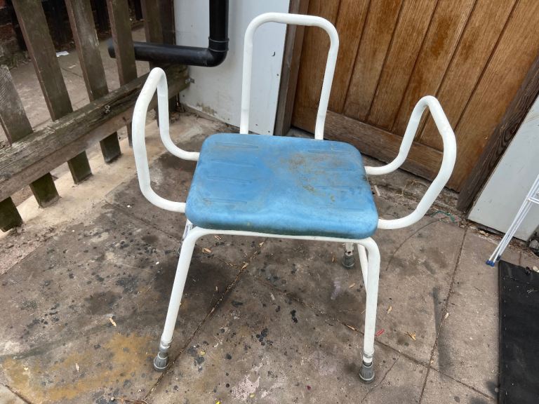 Adjustable Shower Stool / Chair with Arms - Mobility Aid