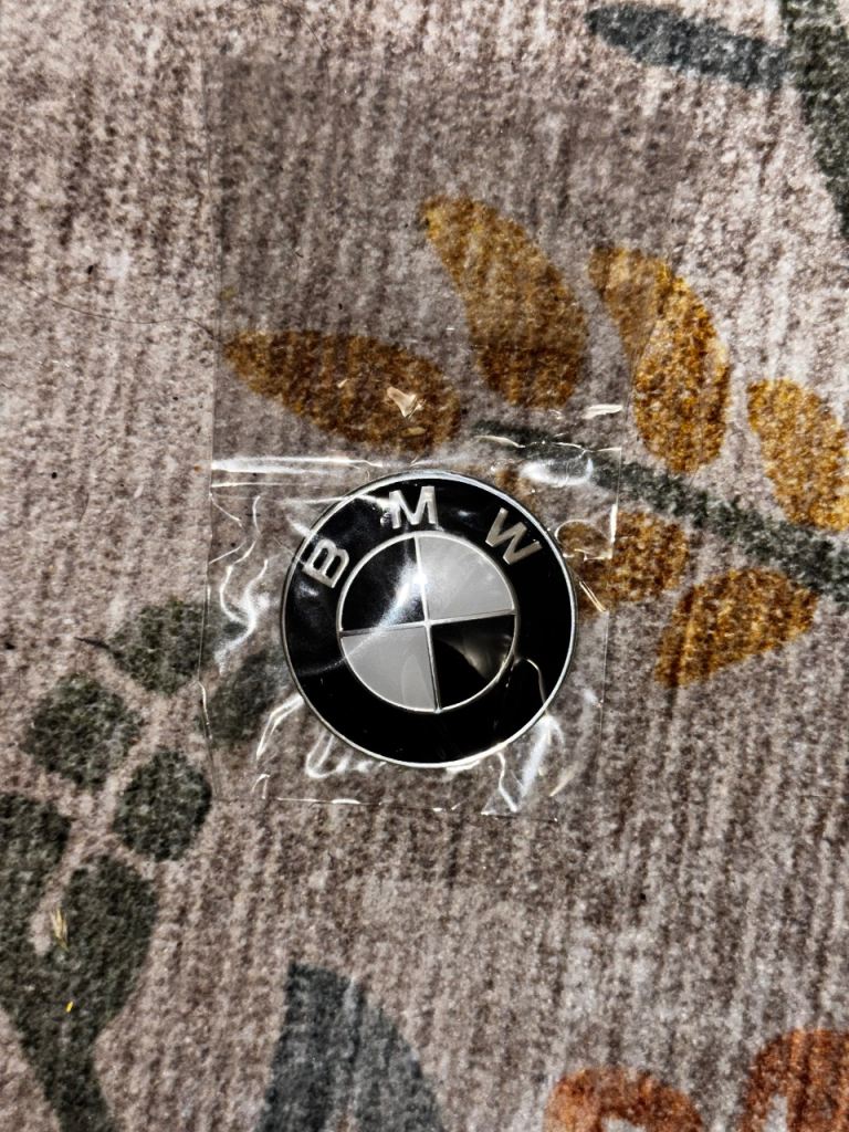 BMW Black and White steering wheel badges