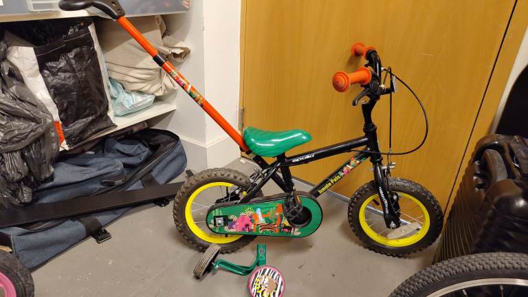 Kids' Bike with Removable Parent Handle and Stabilisers