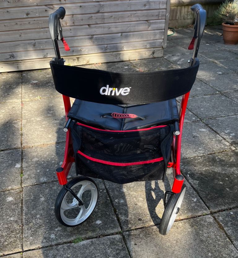 Drive Nitro Rollator Walker – Red, Very Good Condition