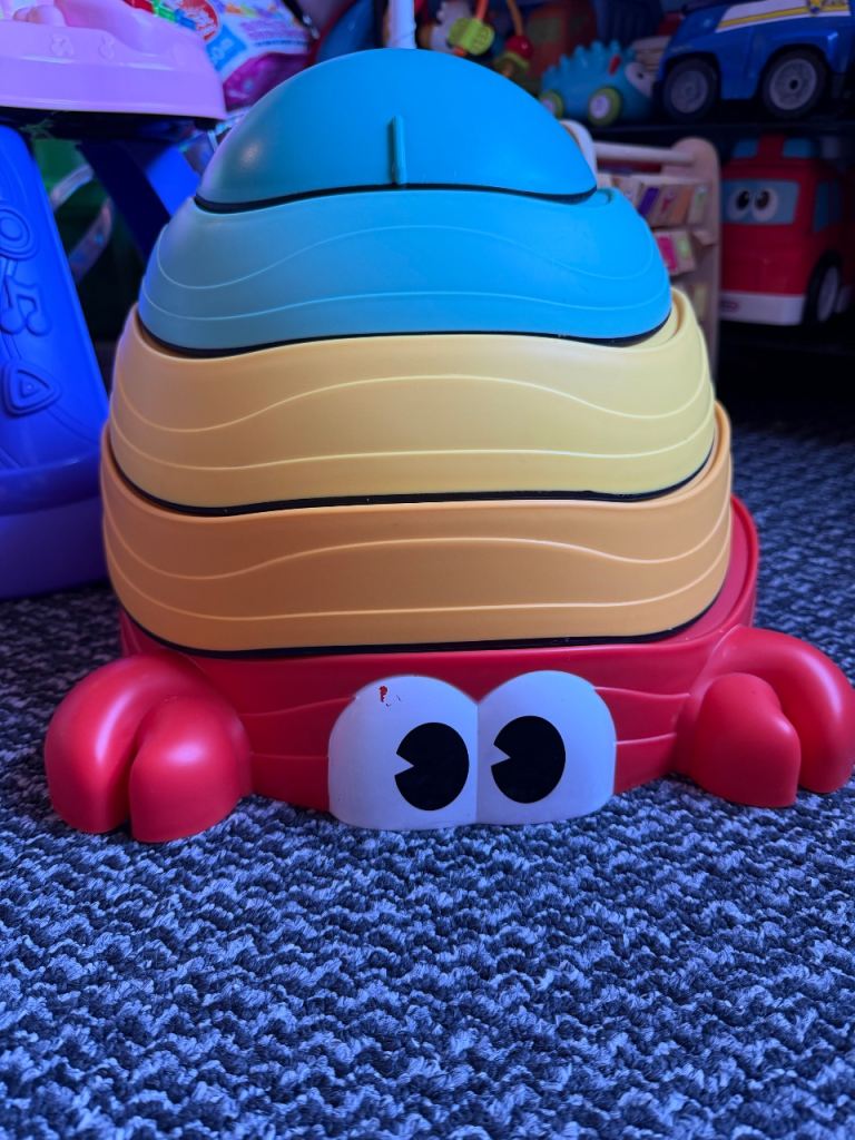 Crab Stacking Toy & Sensory Stepping Stones Multicoloured, Good Condition