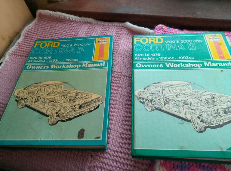 Two Haynes workshop manual Ford Cortina