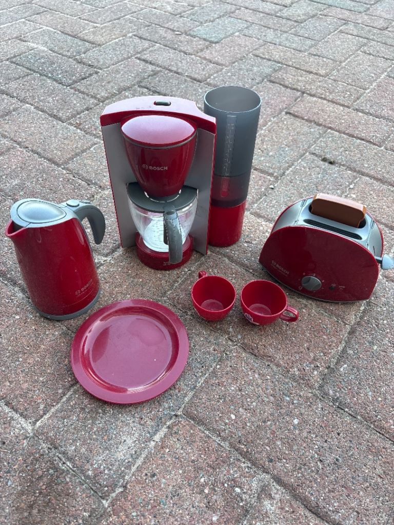 Bosch Toy Kitchen Appliances – Kettle, Toaster, Coffee Maker