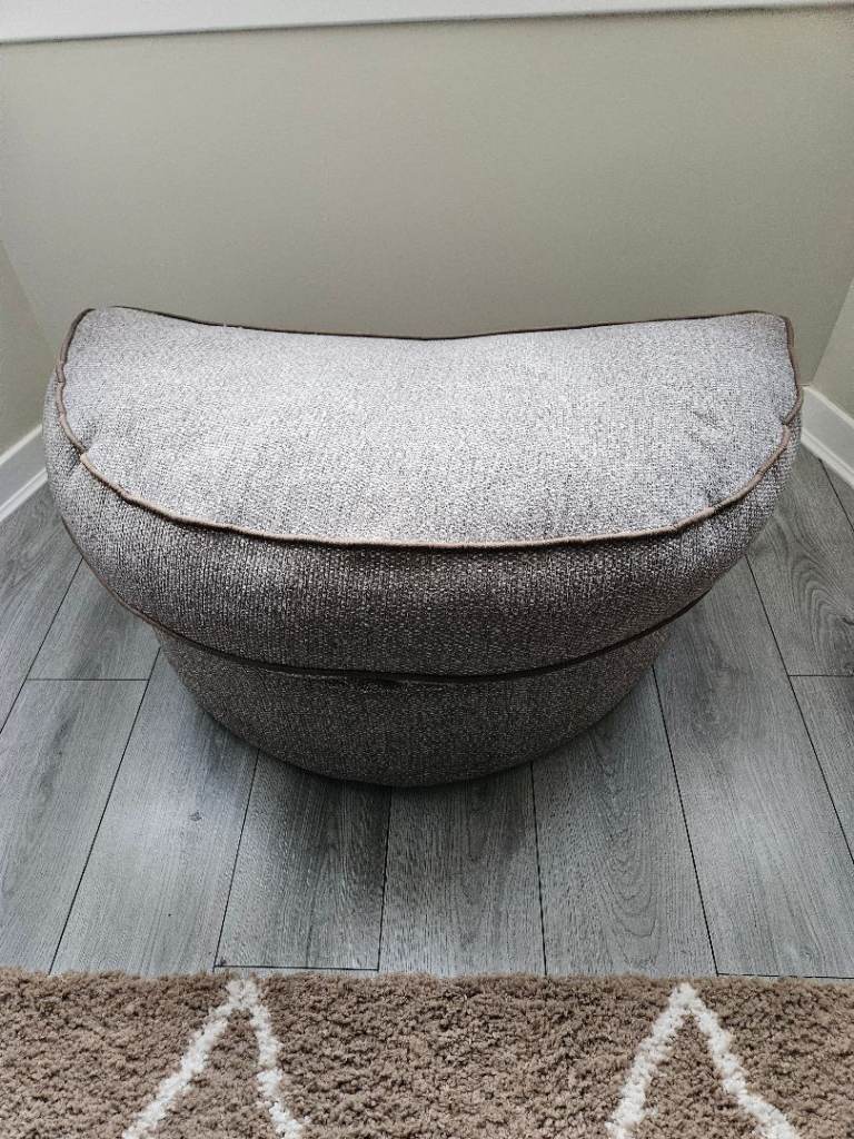 Two-Seater and three seater Sofas with Matching Footstool – Brown and ...