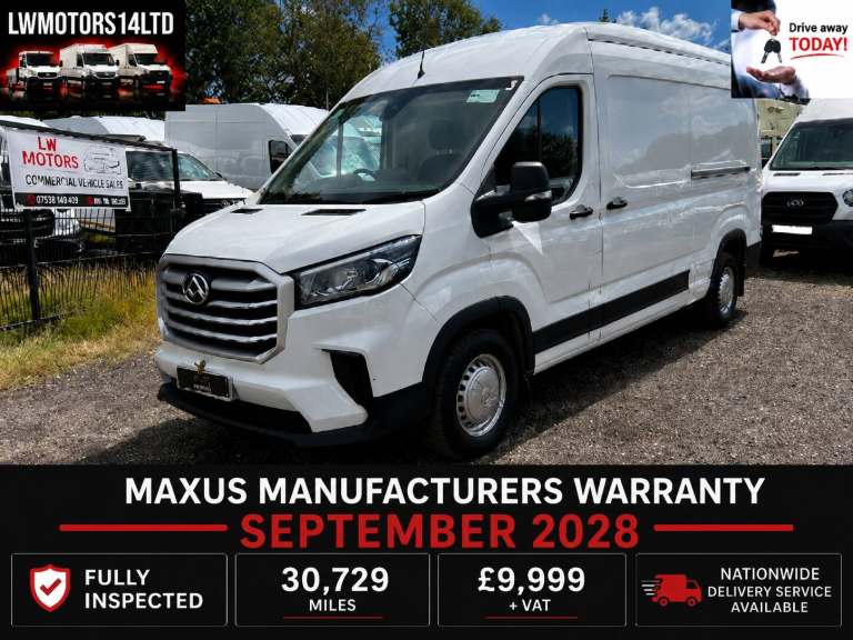 MAXUS DELIVER 9 2.0 D20 150 BHP L3H3 LWB HIGH ROOF PANEL VAN 2023 73 REG
