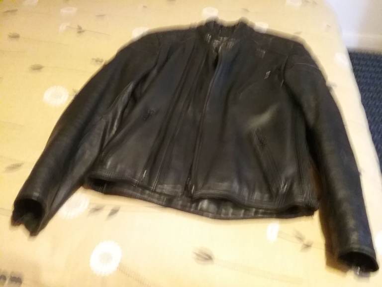 Leather motorcycle jacket