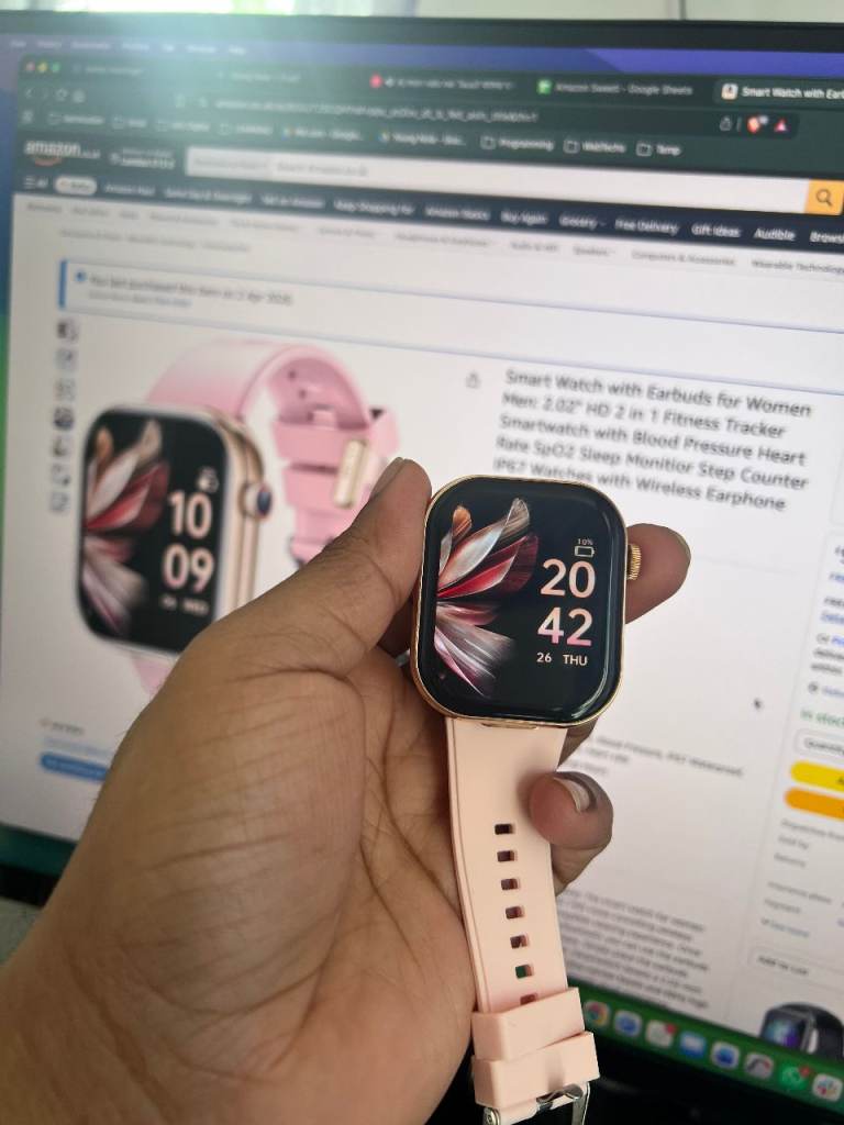 NONGAMX 2-in-1 Smart Watch + Wireless Earbuds — Gold | Open Box, Never Used