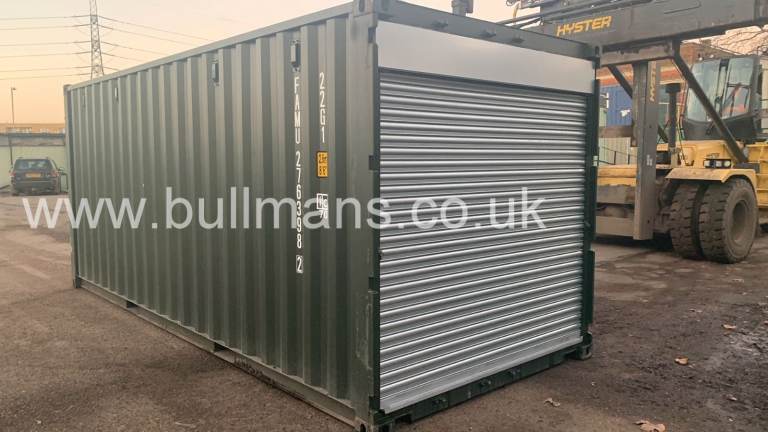 20ft Shipping Container with Roller Shutter Door – Steel Storage Unit – For Sale
