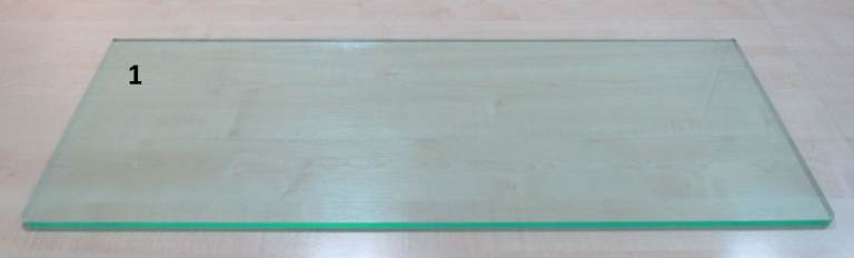 Clear Green Tinge Retail Plexi Glass Display Shelves 