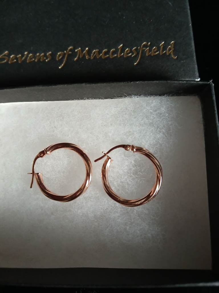 Rose gold creole earrings