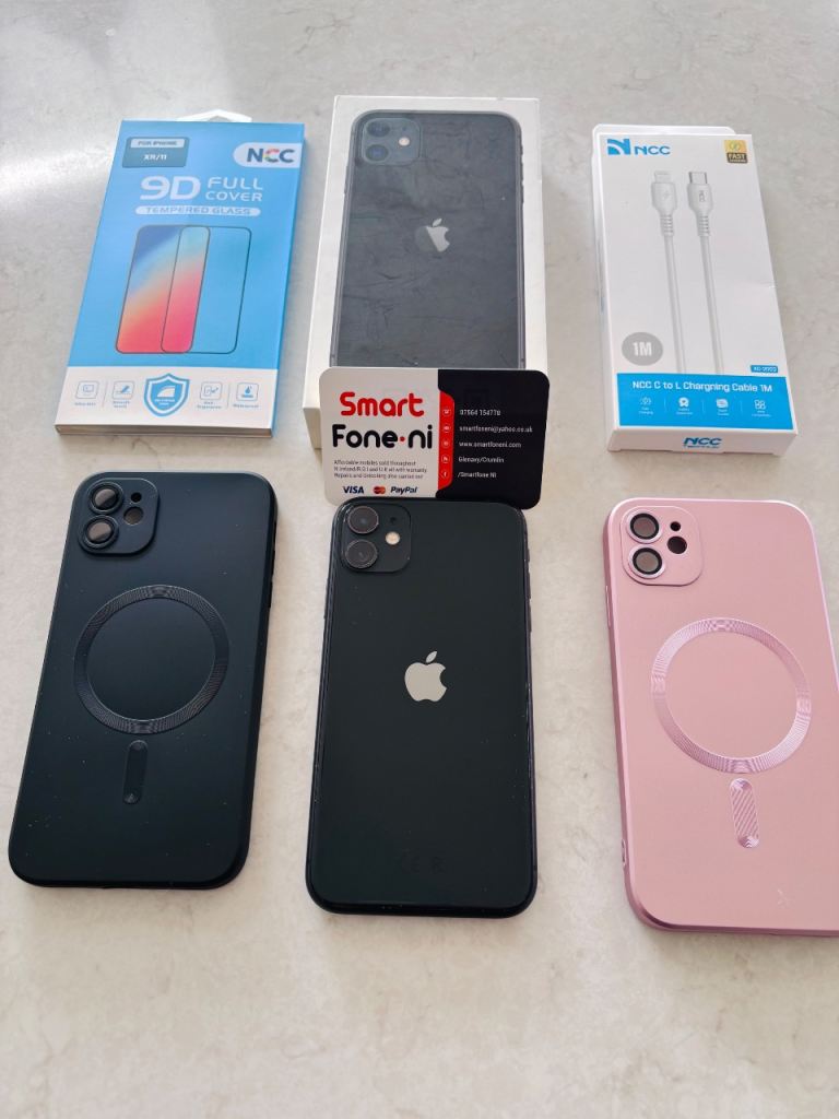Black iPhone 11 . 6 month warranty. Lisburn. Delivery available 