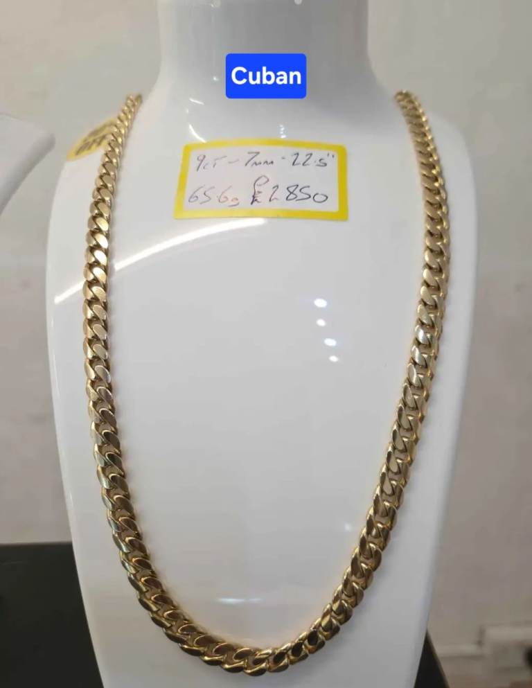 9ct Gold Cuban chain