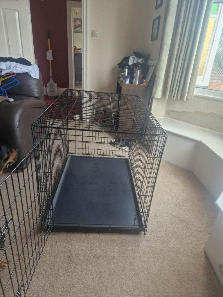 L foldable dog crate- For big breeds