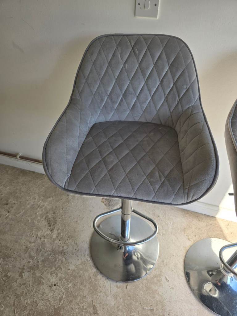 Adjustable Grey Bar Stools
