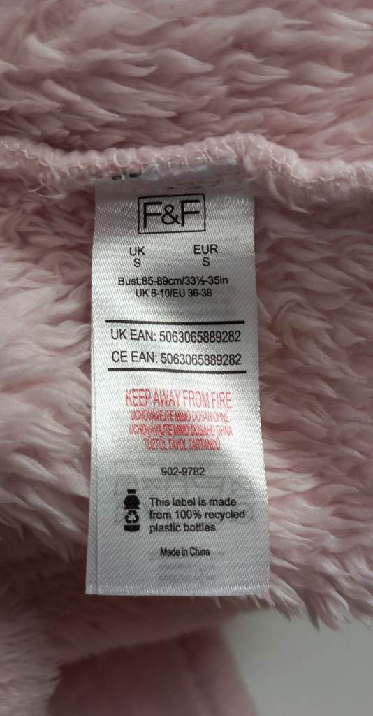 Size Small F&F Dressing Gown with Hood. 