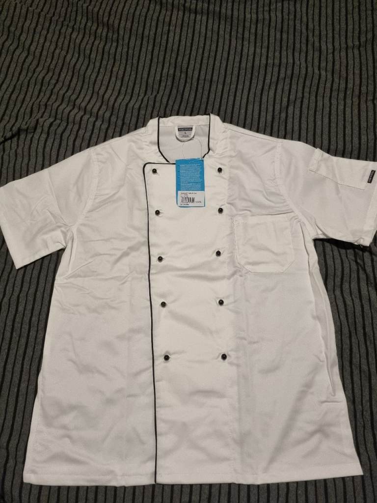 Portwest chef jacket with mesh breathable back size large bnwt