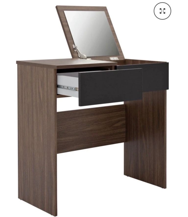 Malibu dressing vanity table black walnut 